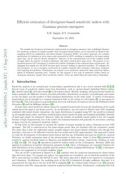 Efficient estimation of divergence-based sensitivity indices with
  Gaussian process surrogates