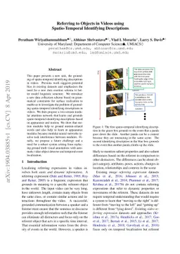 Referring to Objects in Videos using Spatio-Temporal Identifying
  Descriptions
