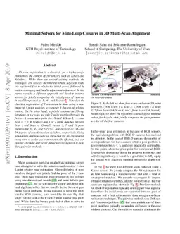 Minimal Solvers for Mini-Loop Closures in 3D Multi-Scan Alignment