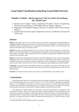 Lung Nodule Classification using Deep Local-Global Networks