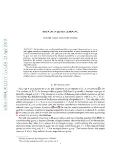 Bounds in Query Learning