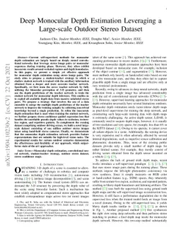 A Large RGB-D Dataset for Semi-supervised Monocular Depth Estimation