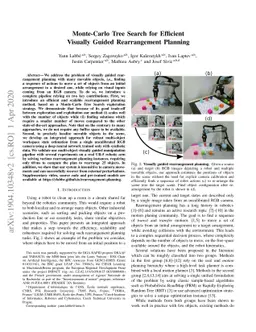 Monte-Carlo Tree Search for Efficient Visually Guided Rearrangement
  Planning