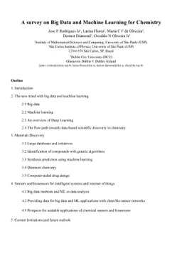 A survey on Big Data and Machine Learning for Chemistry