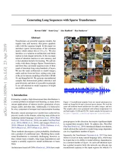Generating Long Sequences with Sparse Transformers