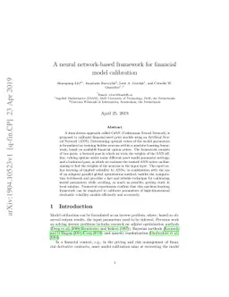 A neural network-based framework for financial model calibration