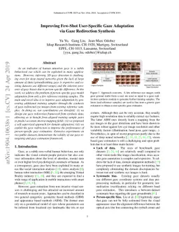 Improving Few-Shot User-Specific Gaze Adaptation via Gaze Redirection
  Synthesis