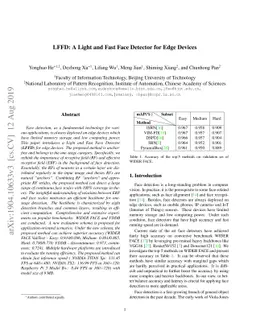 LFFD: A Light and Fast Face Detector for Edge Devices