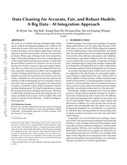 Data Cleaning for Accurate, Fair, and Robust Models: A Big Data - AI
  Integration Approach