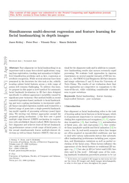 Simultaneous regression and feature learning for facial landmarking