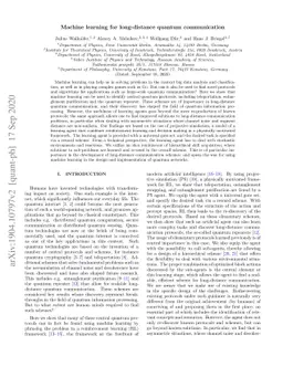 Machine learning for long-distance quantum communication
