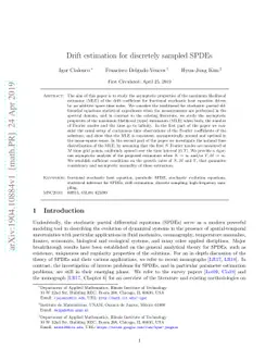 Drift Estimation for Discretely Sampled SPDEs
