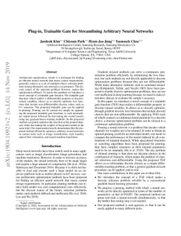 Plug-in, Trainable Gate for Streamlining Arbitrary Neural Networks