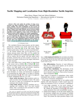 Tactile Mapping and Localization from High-Resolution Tactile Imprints