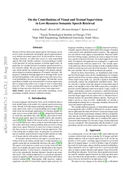 On the Contributions of Visual and Textual Supervision in Low-Resource
  Semantic Speech Retrieval