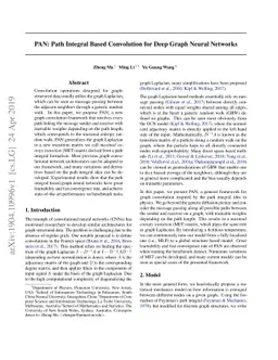 PAN: Path Integral Based Convolution for Deep Graph Neural Networks