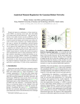 Analytical Moment Regularizer for Gaussian Robust Networks