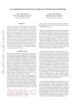 An Attentional Neural Network Architecture for Folk Song Classification