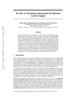 D-VAE: A Variational Autoencoder for Directed Acyclic Graphs