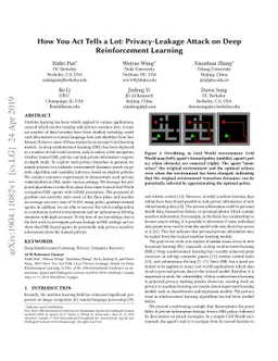 How You Act Tells a Lot: Privacy-Leakage Attack on Deep Reinforcement
  Learning