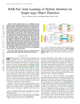 HAR-Net: Joint Learning of Hybrid Attention for Single-stage Object
  Detection