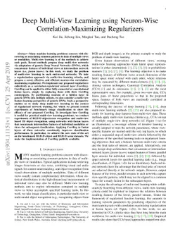 Deep Multi-View Learning using Neuron-Wise Correlation-Maximizing
  Regularizers