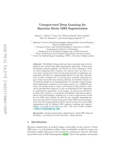 Unsupervised Deep Learning for Bayesian Brain MRI Segmentation