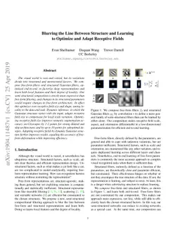 Blurring the Line Between Structure and Learning to Optimize and Adapt
  Receptive Fields