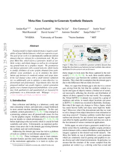 Meta-Sim: Learning to Generate Synthetic Datasets