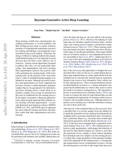 Bayesian Generative Active Deep Learning