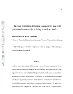 Passive nonlinear dendritic interactions as a general computational
  resource in functional spiking neural networks