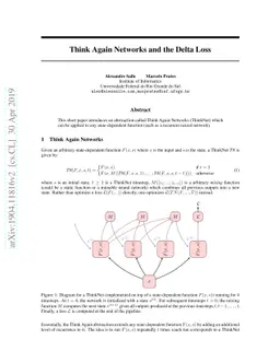 Think Again Networks and the Delta Loss