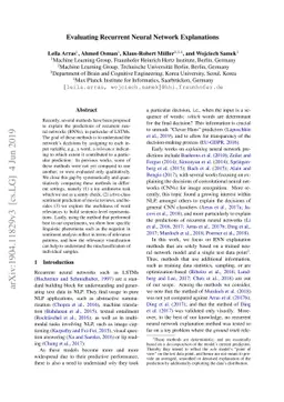Evaluating Recurrent Neural Network Explanations