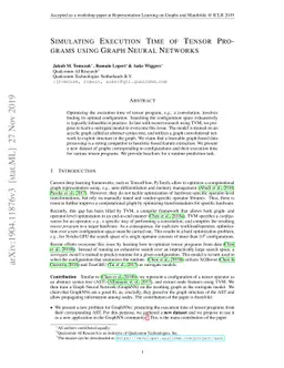 Simulating Execution Time of Tensor Programs using Graph Neural Networks