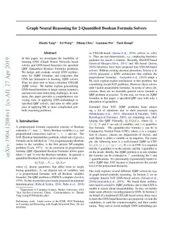 Graph Neural Reasoning for 2-Quantified Boolean Formula Solvers