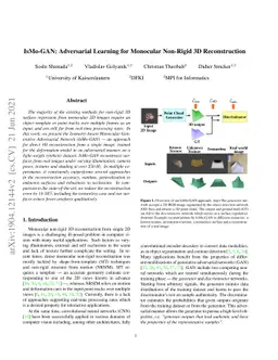 IsMo-GAN: Adversarial Learning for Monocular Non-Rigid 3D Reconstruction