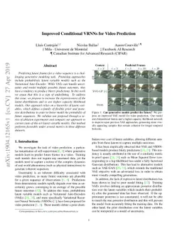 Improved Conditional VRNNs for Video Prediction