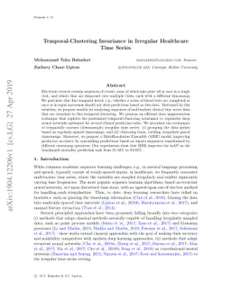 Temporal-Clustering Invariance in Irregular Healthcare Time Series