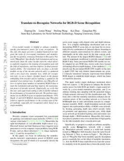 Translate-to-Recognize Networks for RGB-D Scene Recognition