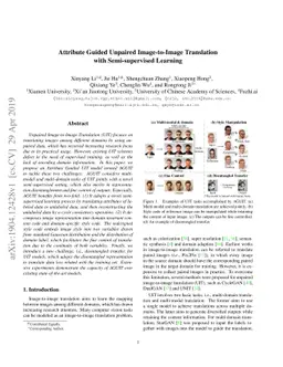 Attribute Guided Unpaired Image-to-Image Translation with
  Semi-supervised Learning