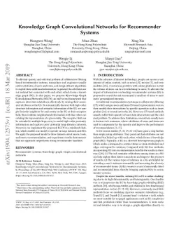 Knowledge Graph Convolutional Networks for Recommender Systems