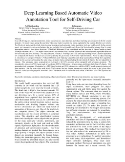 Deep Learning Based Automatic Video Annotation Tool for Self-Driving Car