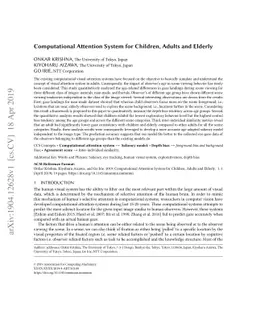 Computational Attention System for Children, Adults and Elderly