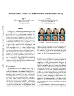 AnonymousNet: Natural Face De-Identification with Measurable Privacy
