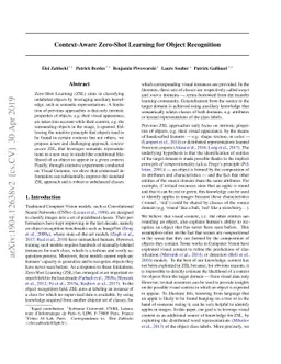 Context-Aware Zero-Shot Learning for Object Recognition