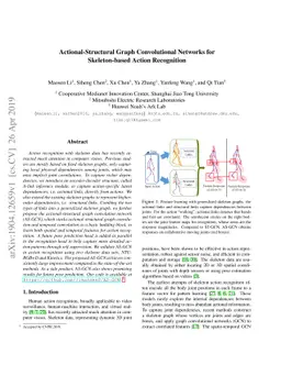 Actional-Structural Graph Convolutional Networks for Skeleton-based
  Action Recognition