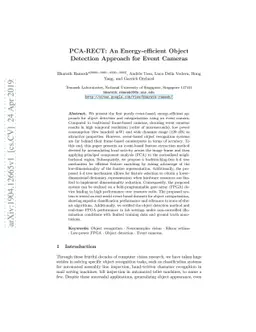 PCA-RECT: An Energy-efficient Object Detection Approach for Event
  Cameras