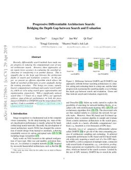 Progressive Differentiable Architecture Search: Bridging the Depth Gap
  between Search and Evaluation