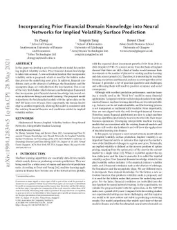 Incorporating prior financial domain knowledge into neural networks for
  implied volatility surface prediction