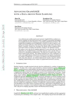 Advancing GraphSAGE with A Data-Driven Node Sampling